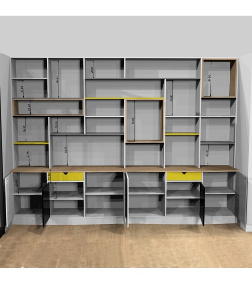 bibliotheque encastree sur-mesure