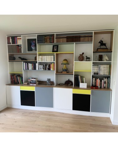 bibliotheque encastree sur-mesure